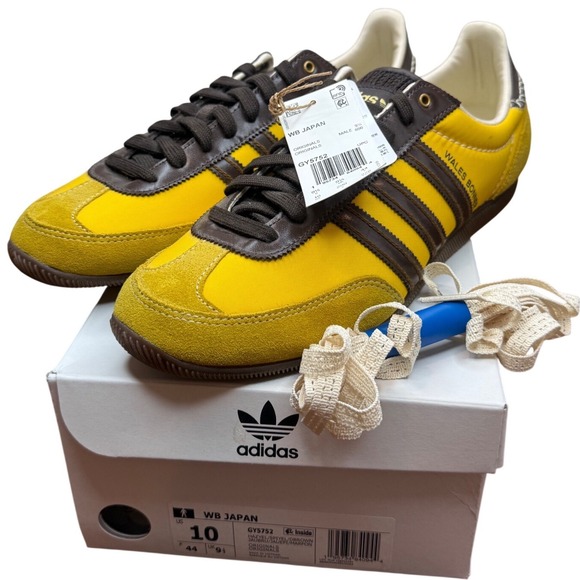 Adidas Wales Bonner WB Japan Yellow Brown Suede Nylon Men Sz 10 GY5752 NWT